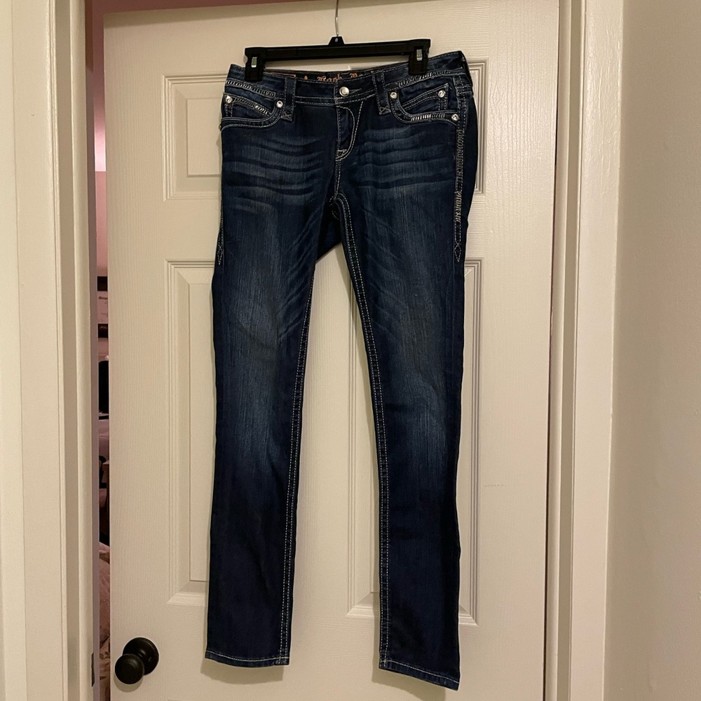 Rock Revival Silver Sparkly Buckle Jeans - Picture 6 of 6